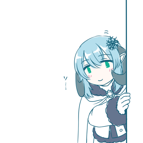 「ノ- ᴗ -`ノ*⊿、<ノーザリアのお話ですか? 」|もこもこのイラスト