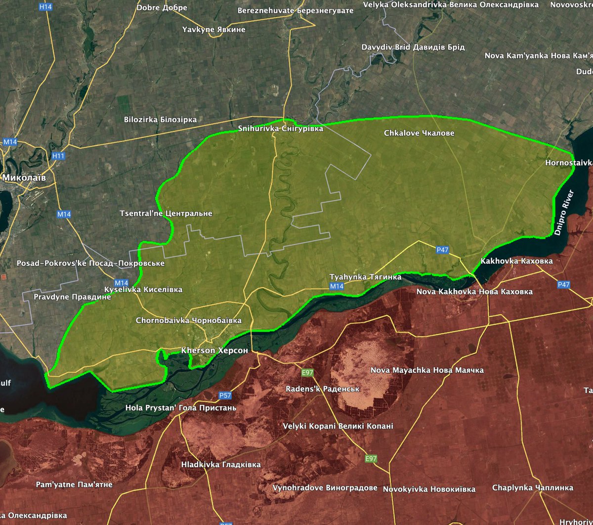 ukraine_map's tweet photo. High Ranking Russian Military Command has announced that Russia will be retreating their soldiers from Kherson City and the entire Right Bank of the Dnipro
3700km2 of land will be vacated and liberated by Ukraine 🇺🇦 https://t.co/ElqEpI5tGM