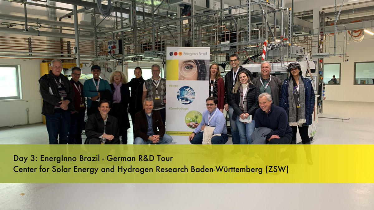 ResearchGermany's tweet photo. In the #HyFaB hall @ZSW_BW, the Brazilian experts from #EnergInno can take an in-depth look at Europe's largest #FuelCell test hall. This is the last stop of the #GermanRDTour at ZSW - we are grateful for this insightful day! More about the tour program 👉 https://t.co/9EZKBlxmTw https://t.co/5mVpaj0VDP