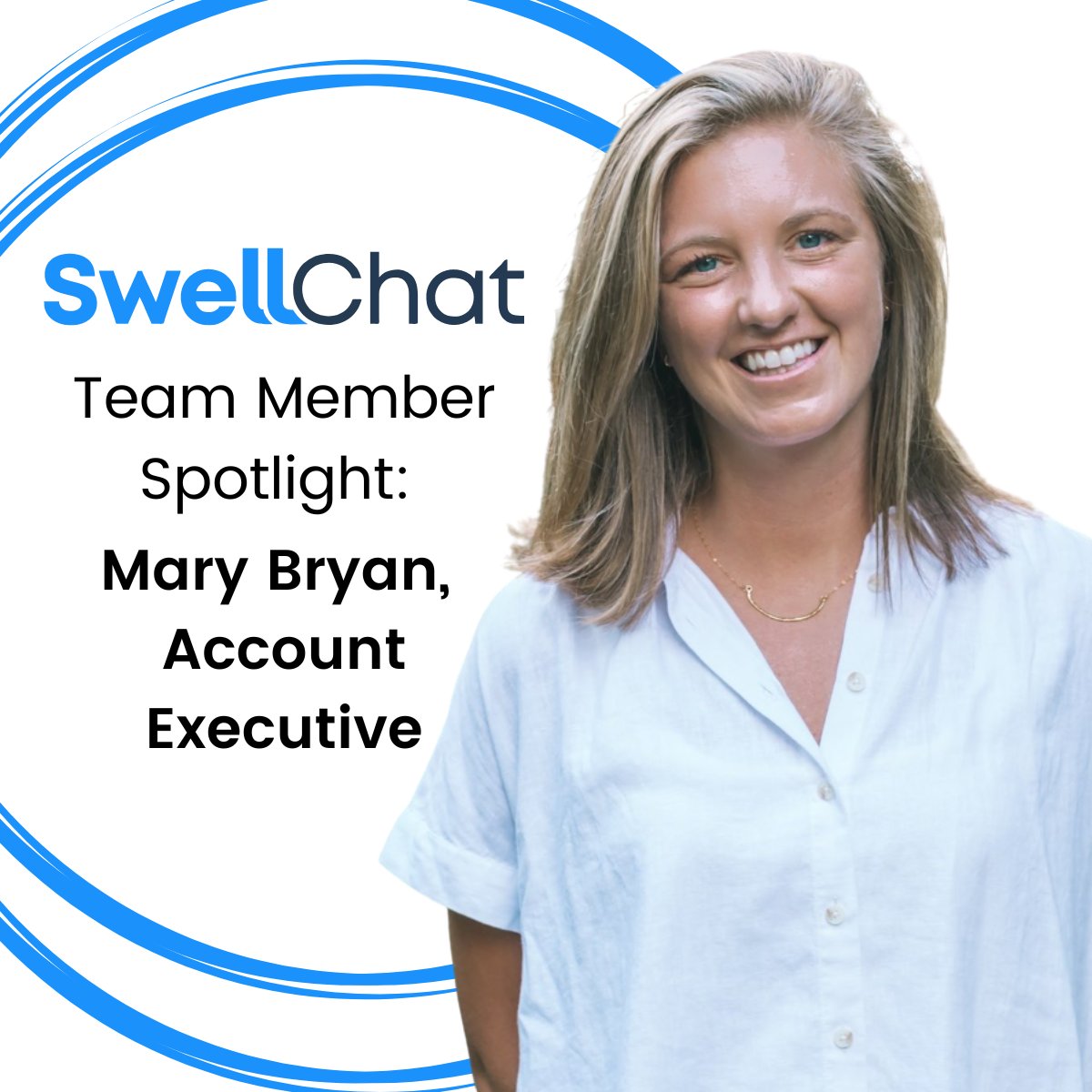 Hometown: Daufuskie Island, SC | Favorite place to work remotely: Charleston
If you could have a SwellChat call with anyone, who would you choose? John Prine. My dad is a huge fan and so naturally I became one.
Favorite SwellChat Feature: The customization for brand recognition!