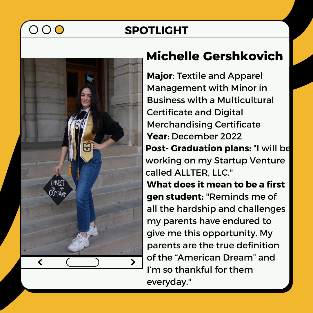 MizzouTRiO's tweet image. First-Gen Students are: performers 🎉
#CELEBRATEFIRSTGEN
Our students are constantly showing us how hard they work to excel. #FIRSTGENMIZZOU 🐯