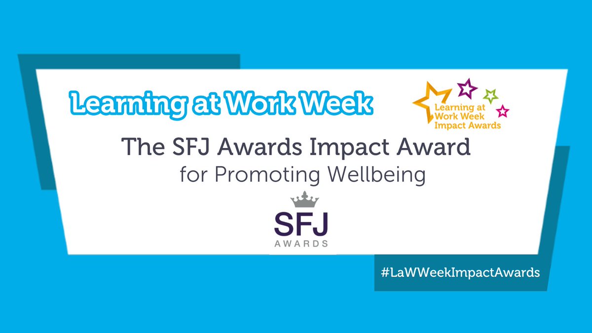 Congratulations to @Channel4 public/private sector winner of the @SFJAwards Impact Award for Promoting Wellbeing. 
bit.ly/3Tnk65V
#LearningatWorkWeek #LaWWeekImpactAwards