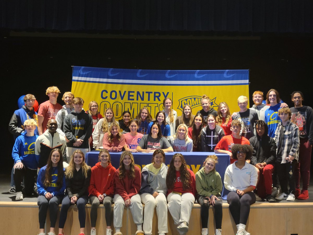 Mallory Meinen has signed to continue her volleyball career at Malone University.   Congrats and good luck!
<a href="/CovCometsVB/">Coventry Volleyball</a> <a href="/CHSComets/">Coventry High School</a> 
<a href="/maloneathletics/">Malone Athletics</a>