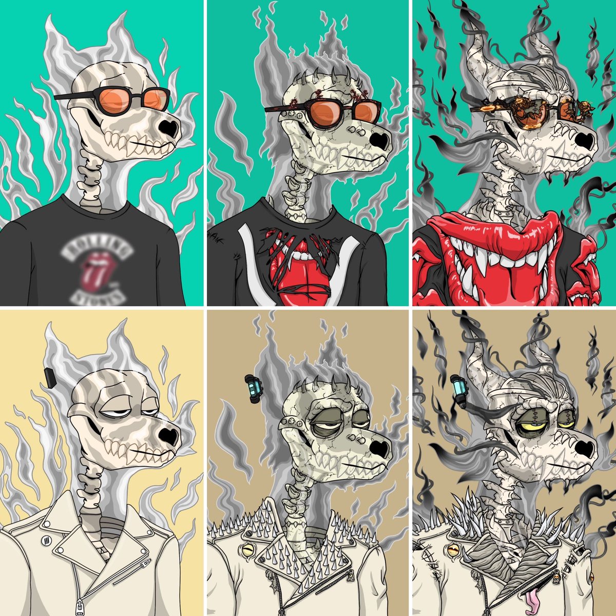 1/11 So here they are.😍🔥

Here are a few of my mutated <a href="/HighStreetWolf/">High Street Wolf Society</a> wolves. 🧵👇