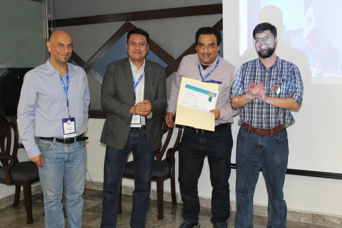 smia_mx's tweet photo. 🟢 21st Mexican International Congress of Artificial Intelligence

Winners of the prize for the best doctoral thesis “José Negrete Martínez” 🏆

🥇 Luis Manuel Sánchez
🥈 Mario Ezra Aragón
🥉 Juan Carlos Olivares Rojas

Congratulations!!! 🎉

#MICAI2022 #RT https://t.co/cJrGfYLRI5