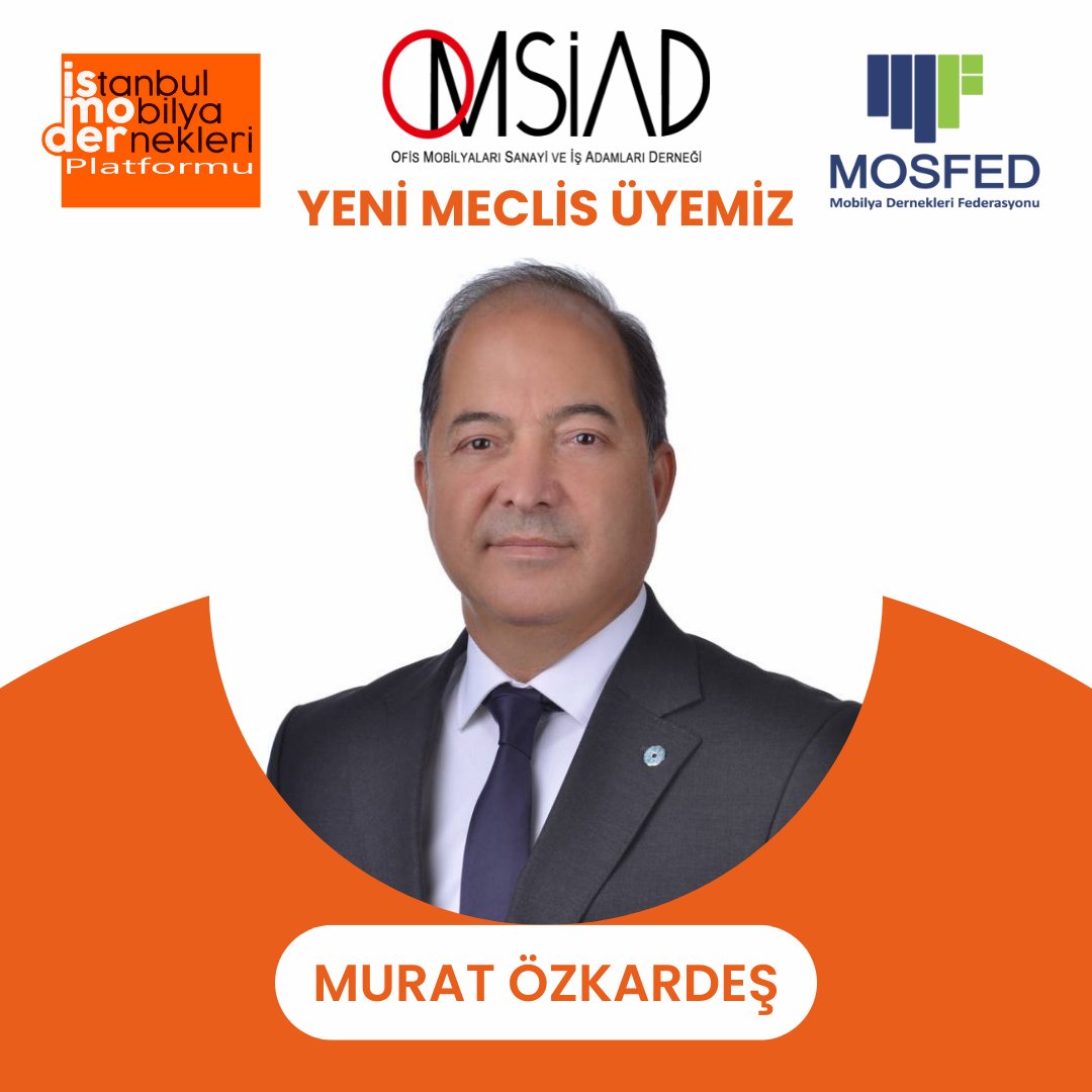 OMSİAD Yönetim Kurulu Sayman Üyesi Sn. Murat ÖZKARDEŞ, İstanbul Ticaret Odası seçimlerini kazanarak İTO Meclis Üyesi olmuştur. Kendisini tebrik eder, yeni görevinde başarılar dileriz.

#OMSİAD #hepbirliktedahaileriye #mobilya #maksder #MOSFED #MOBDER #İSMODER #MOSDER #MOBSAD