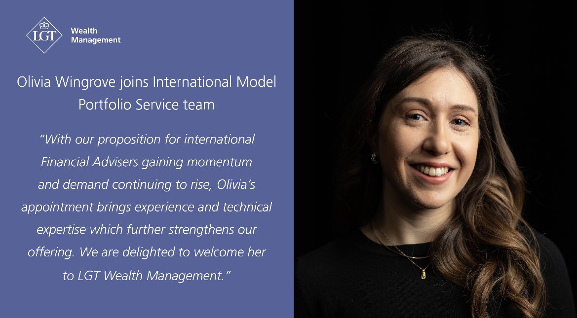 We are pleased to announce the expansion of the International Model Portfolio Service team with the appointment of Olivia Wingrove as Portfolio Manager. 

Read the full press release here: bit.ly/3hs9UMr