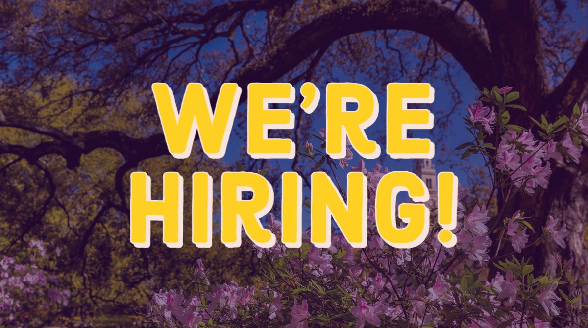 We're searching for a talented writer who wants to be at the forefront of scientific research and discovery at LSU as our Communications Manager. Our five departments and Museum of Natural Science provide a variety of topics to explore and promote.
Apply: lsu.wd1.myworkdayjobs.com/LSU/job/0247-W…