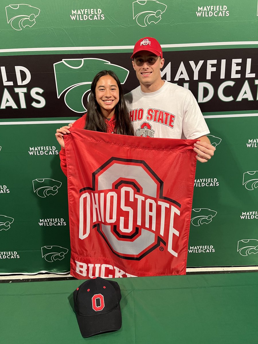 coachcannie's tweet photo. Columbus bound! Congrats to Nick and Mai Ly, Ohio State signees! Well done Cats!!🐾🏃🏃‍♀️👟⚽️⭐️ https://t.co/YoulS6py3p