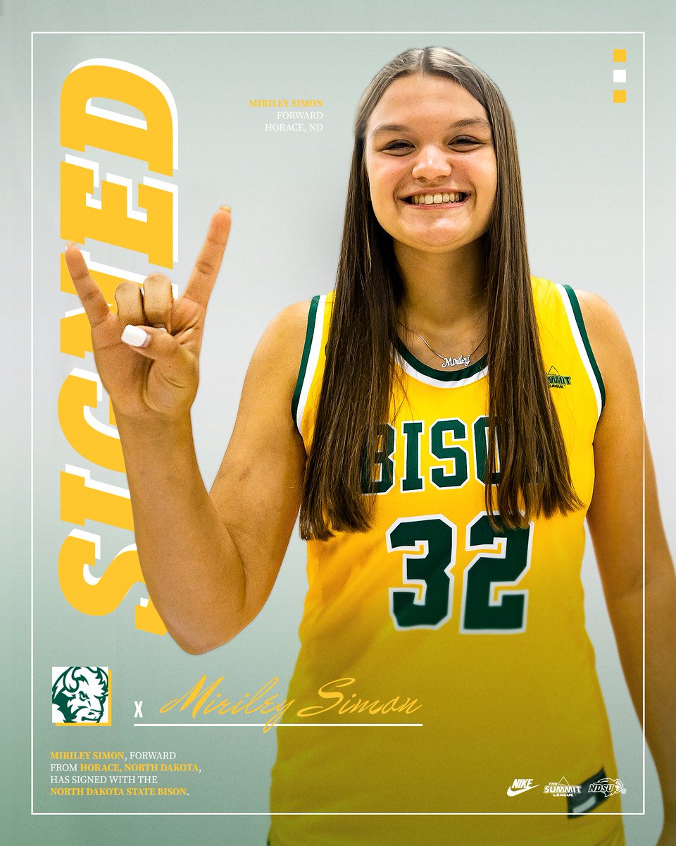 𝓞𝓯𝓯𝓲𝓬𝓲𝓪𝓵! 🖊️

Welcome to the Bison, Miriley! 

#GoBison