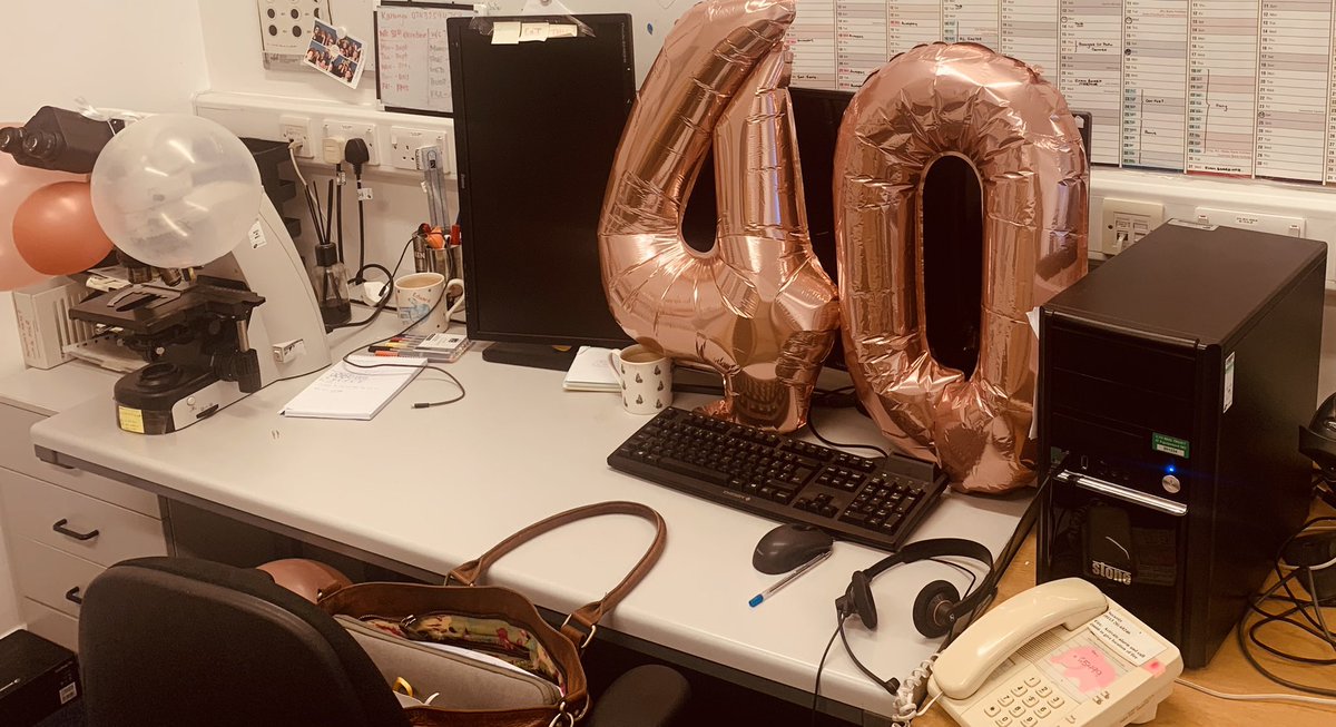 misskg91182's tweet photo. Thanks to @aly_cratchley and @HHawrot and others not on Twitter for making today so special...being at work on your birthday is not so bad!#pathology #colleagues #39plus1 https://t.co/ye2lIs5vXg