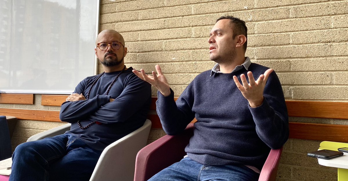 narrarelfuturo's tweet photo. Hoy en la sesión del #NewMediaLab empezamos con @gusanofilms hablando sobre su proyecto e inteligencia artificial.
¡También iniciamos nuestra #HackathonVR360! 🧐 https://t.co/aaLteQ0Oit