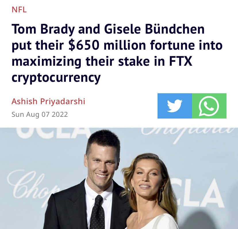 Bitcoin's tweet image. Poof. @TomBrady @giseleofficial