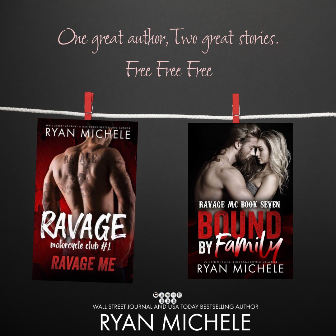 Ravage Me: 
books2read.com/RavageMe

Bound by Family: books2read.com/BoundbyFamily

#RyanMichele #RavageMe #Boundbyfamily #DarkRomance #MCRomanceRM