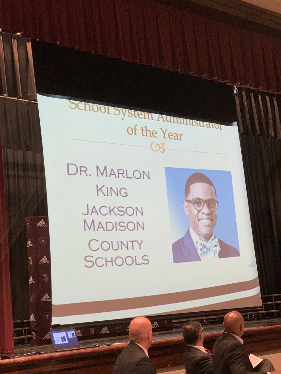 TKGilmer's tweet photo. Congratulations @suptking for being named TSSAA District 7 School System Administrator of the year. When you said you were placing a focus on Athletics, you were not kidding. #LeadersMatter #Winning https://t.co/kWQcyPQy2K