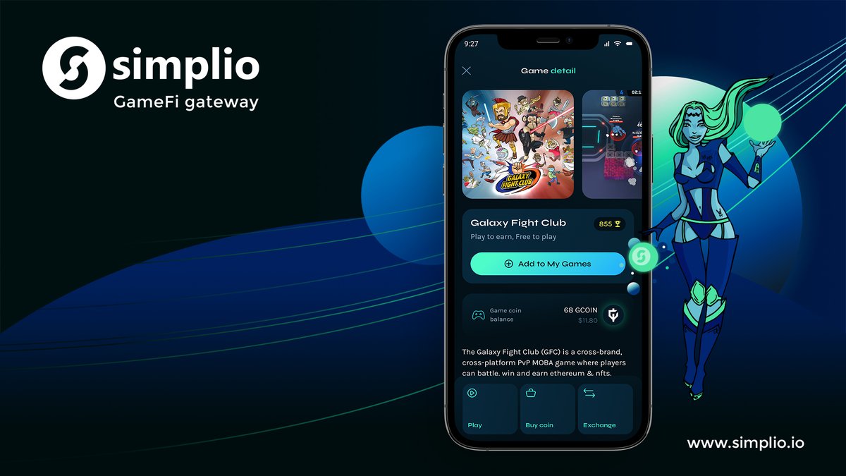 simplioofficial's tweet photo. Simplio minimizes all barriers for players and game studios to speed up the mass adoption of #GameFi. With one #wallet and one avatar, users connect to #web3 games on any #blockchain, purchase tokens and #NFTs directly for fiat, and enjoy any-to-any swap within the app. https://t.co/Tr3yL5eJ5e