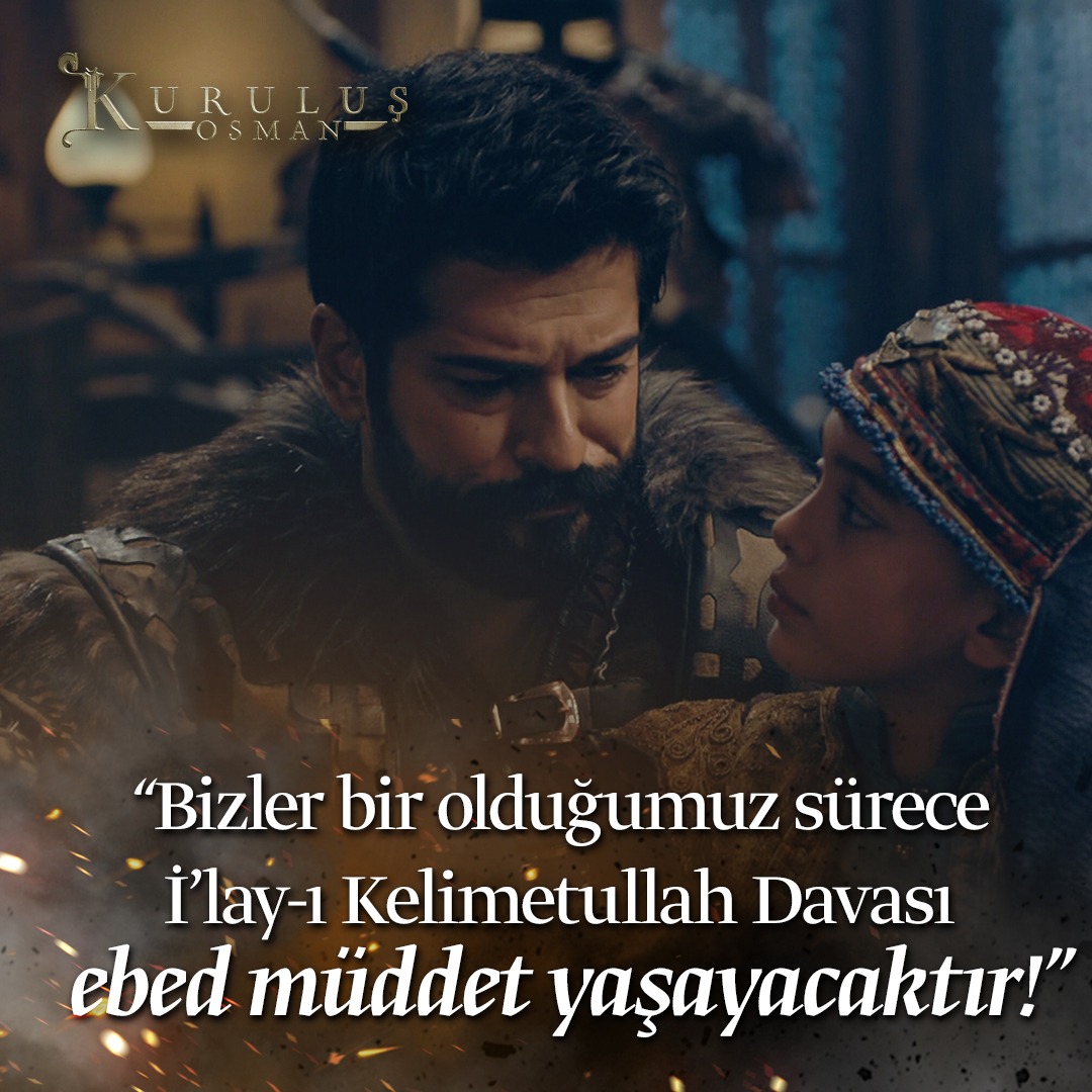 "Bizler bir olduğumuz sürece İ’lay-i Kelimetullah Davası ebed müddet yaşayacaktır!”
#SevdamızOsmanlı #KuruluşOsman <a href="/atvcomtr/">atv</a>