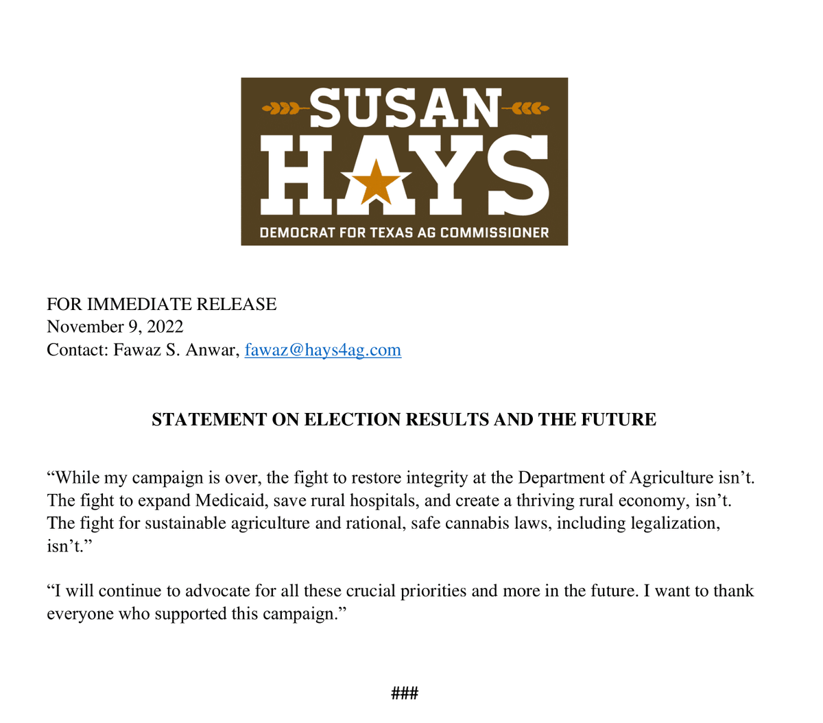 Susan Hays tweet media