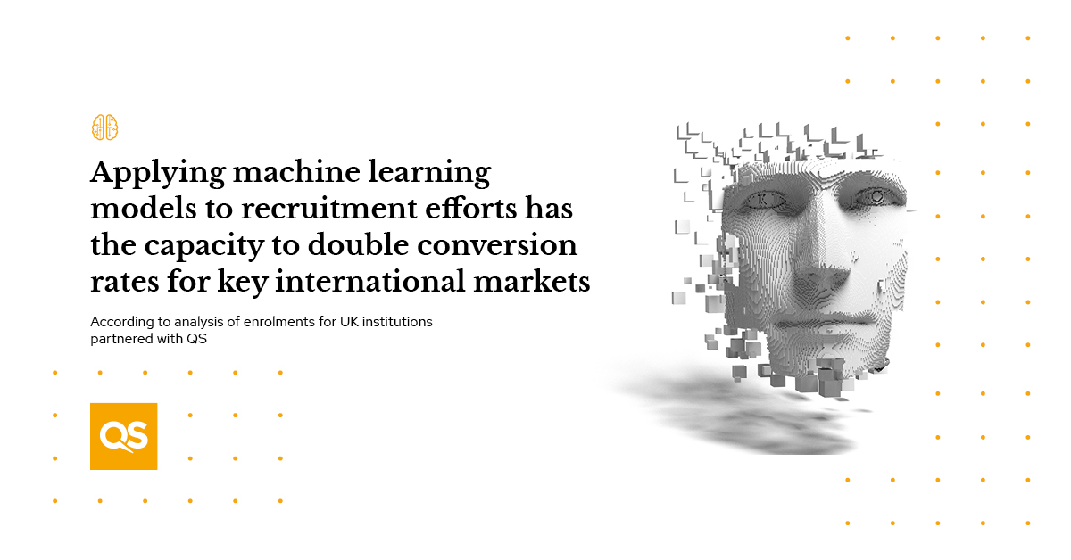 The QS centre of excellence in data science has developed award-winning propensity-to-convert models using a form of #MachineLearning modelling to identify patterns and predict enrolment outcomes. Read more: hubs.la/Q01rWyTt0 #QSES #HigherEd #AI #StudentRecruitment