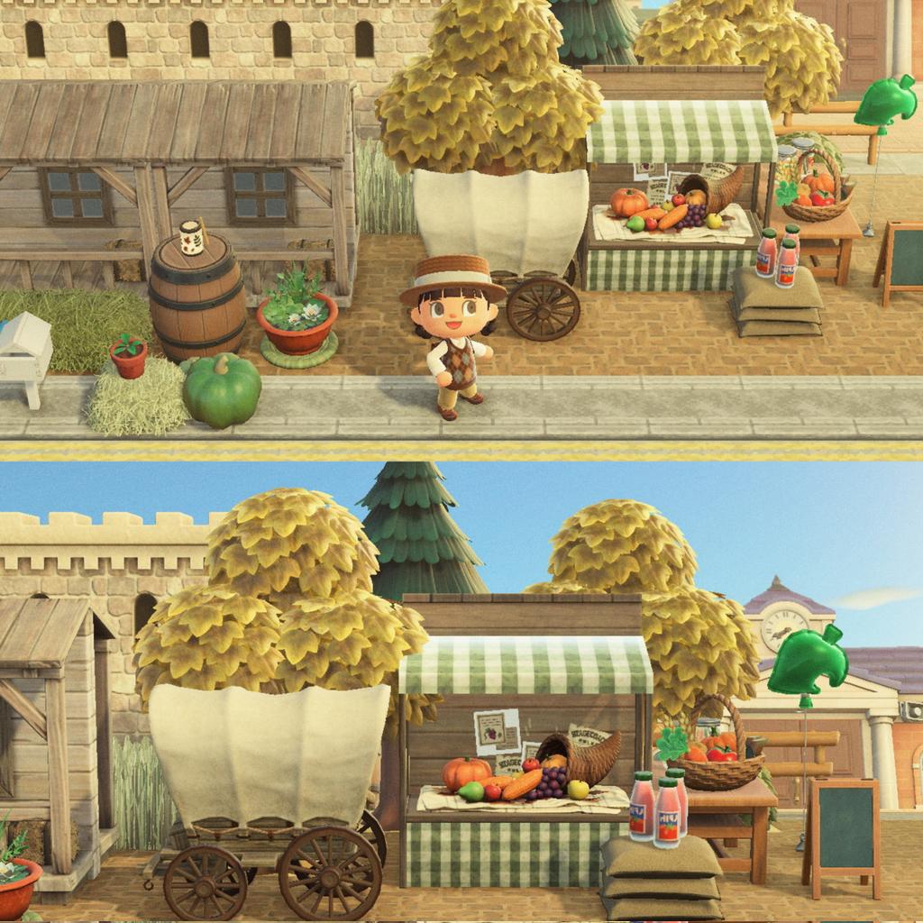 Debee_Acnh's tweet photo. Who wants some fresh and local products ? 😋🥕

#AnimalCrossingNewHorizons #ACNHDesign #acnhinspo https://t.co/1hWtx7xF33