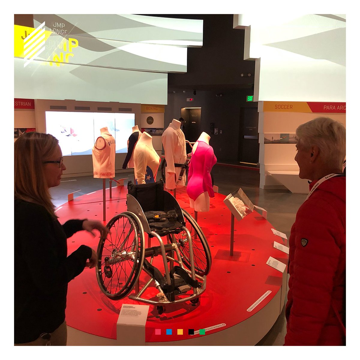 Four-time Olympic champion <a href="/greglouganis/">Gregory Louganis</a> stopped by the #USOPMuseum! He was reunited with his Los Angeles 1984 teammate, our very own <a href="/babygym84/">Michelle Dusserre Farrell OLY</a>.

Louganis made history as the first man to sweep the diving events at two consecutive Olympic Games.

#TakePart <a href="/USADiving/">USA Diving</a>