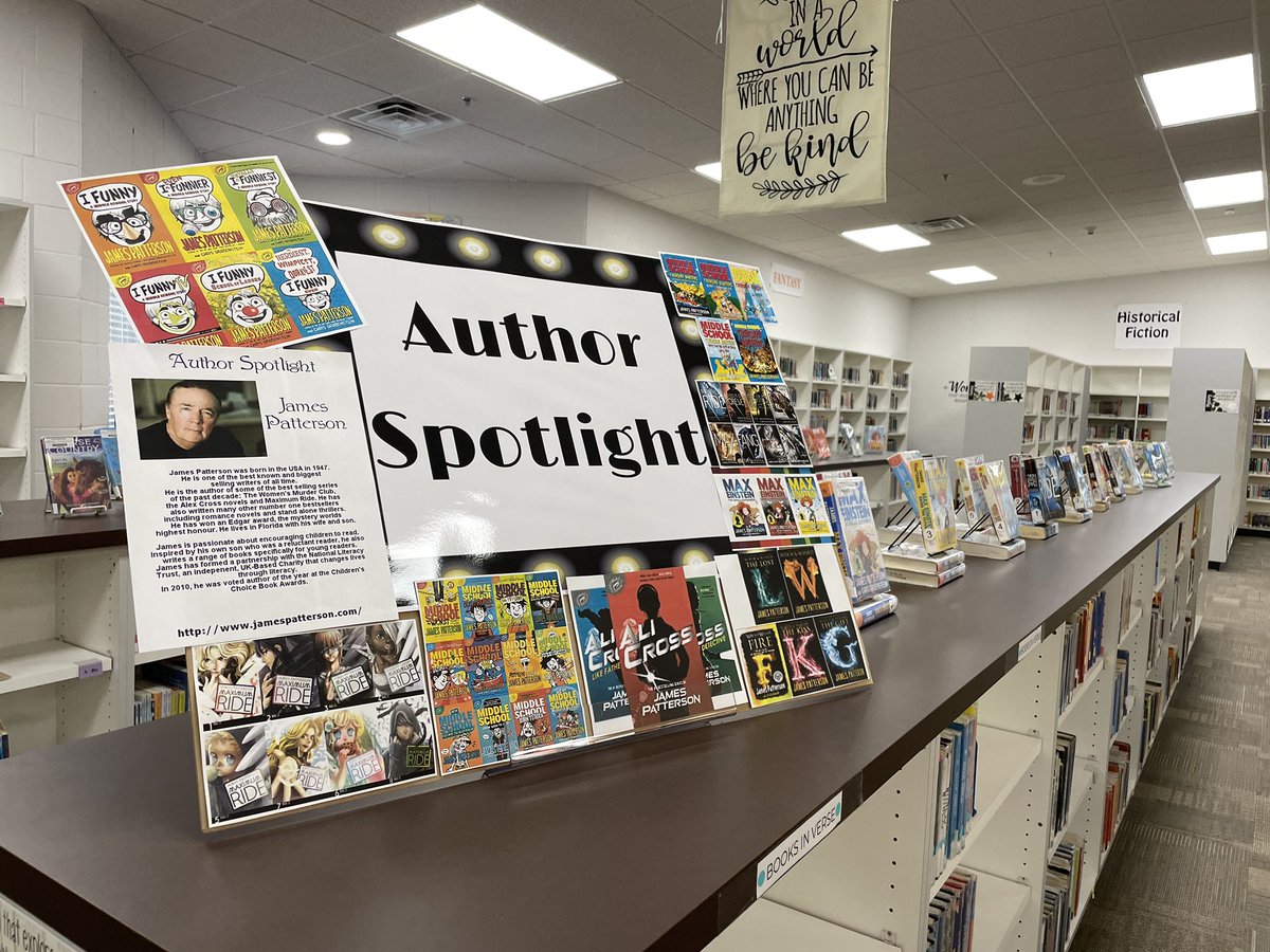 BMSBecker's tweet photo. New author spotlight for November! We love seeing @JP_Books all over our library! Adventure, Humor, Graphic, Suspense—-YAY! #welovetoread https://t.co/hTivYyo8nF
