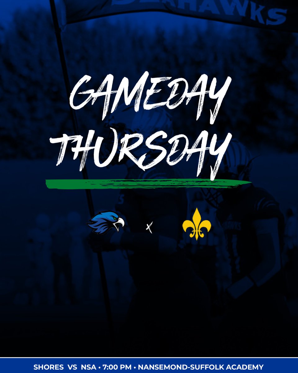 Our VISAA Semifinal has been moved to Thursday due to incoming weather Friday. 

Support the Seahawks at Nansemond-Suffolk Academy Thursday at 7:00pm.