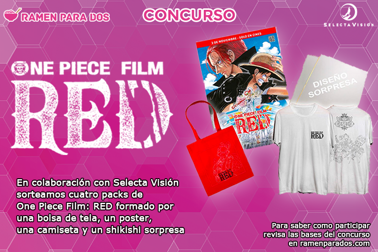RamenParaDos's tweet photo. ☠️¡Sorteazo con @SelectaVision regalando 4 PACKS con bolsa de tela, camiseta, póster y shikishi sorpresa! 

Para participar:
🚶Sigue a @SelectaVision y @RamenParaDos 
👫Comenta y nombra 2 amigos con #OnePieceFilmRed  
🔄♥️ RT y LK este tuit
🇪🇸Sólo España
📆Hasta 13/11 - 23:59h https://t.co/Wsf9IE6zFm