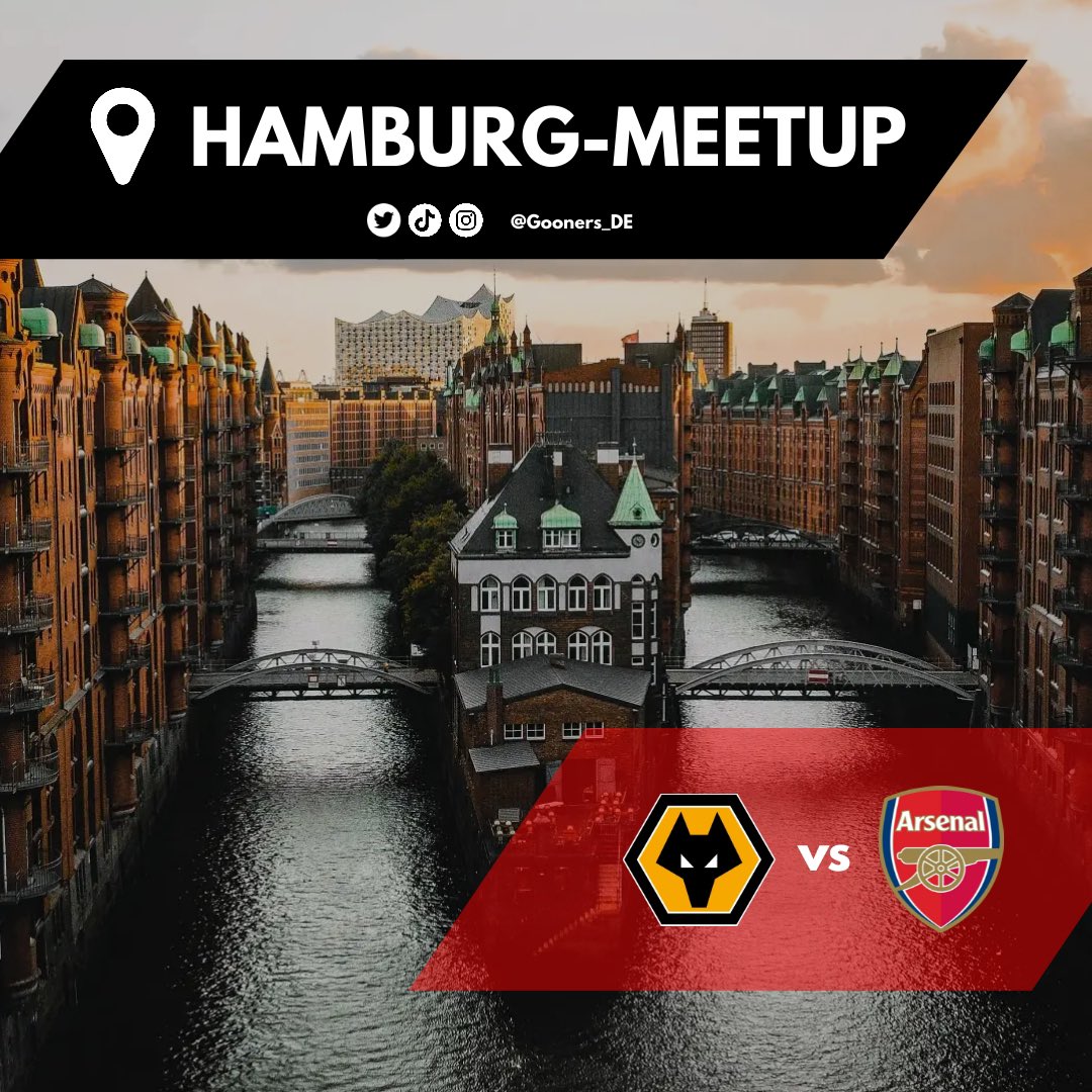 HAMBURG-MEETUP!  🚨 🔴⚪️

Hey Gooners! 👋

Wir planen für Samstag ein Meetup zum Spiel gegen Wolves.

Wenn ihr aus Hamburg oder Umgebung kommt, meldet euch! 👊🏻

#arsenal #wolars #premierleague #meetuphamburg #meetup #arsenalgermany #arsenaldeutschland #arsenalhamburg