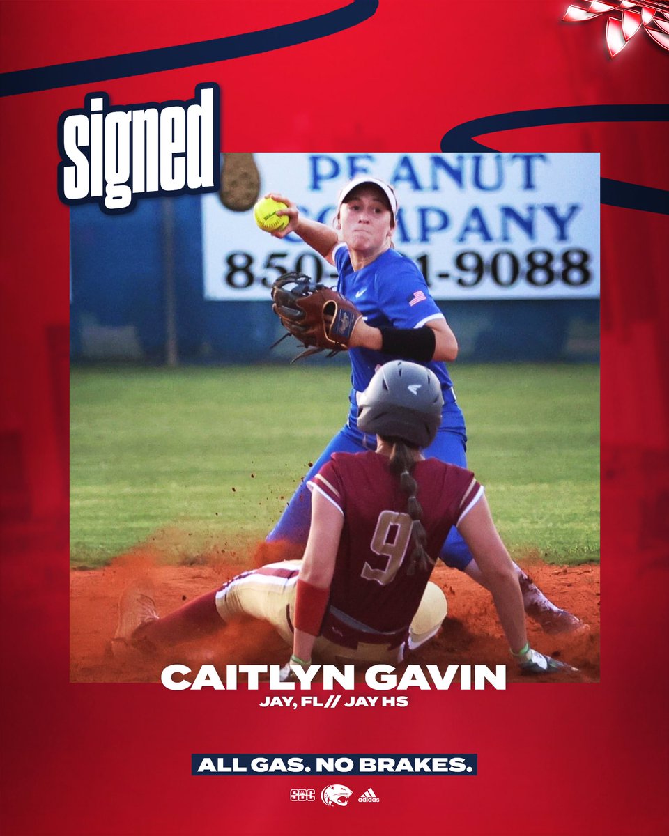 SouthAlabamaSB's tweet photo. Jag Nation! Next up from Jay, FL! Please welcome 🏠, @CaitlynGavin11 

#AllGasNoBrakes https://t.co/zlciSwbYkD