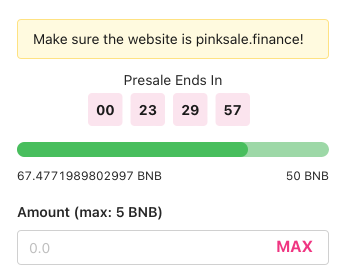 📢 We have filled our softcap in a couple of seconds and our sale is continuing at the URL below:

pinksale.finance/launchpad/0x04… 

#avedex #BSCGEM #BSC #nftstaking #NFTGiveaways #NFTs #Airdrop #Web3Gaming #p2egame