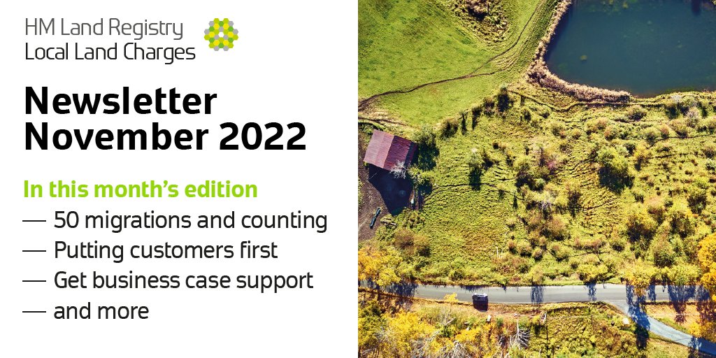 HMLandRegistry's tweet photo. Have you read the November edition of our #LocalLandCharges newsletter? Read more about our milestone 50th local authority data migration and the cost savings provided through the #LLC Register so far 👇 

https://t.co/4Pk3iQLDXQ

#localdigital #geospatialdata #propertymarket https://t.co/UK9hE5gJ5G