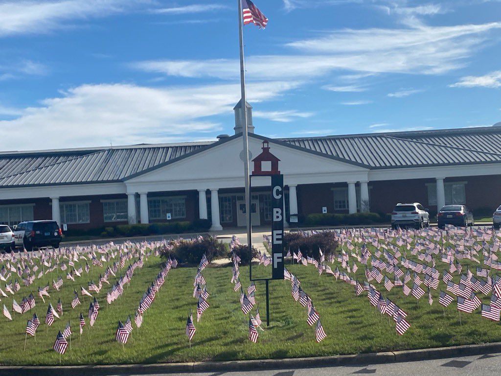 Robertsdale HS proud to display their flags and show honor our Veterans with a program.