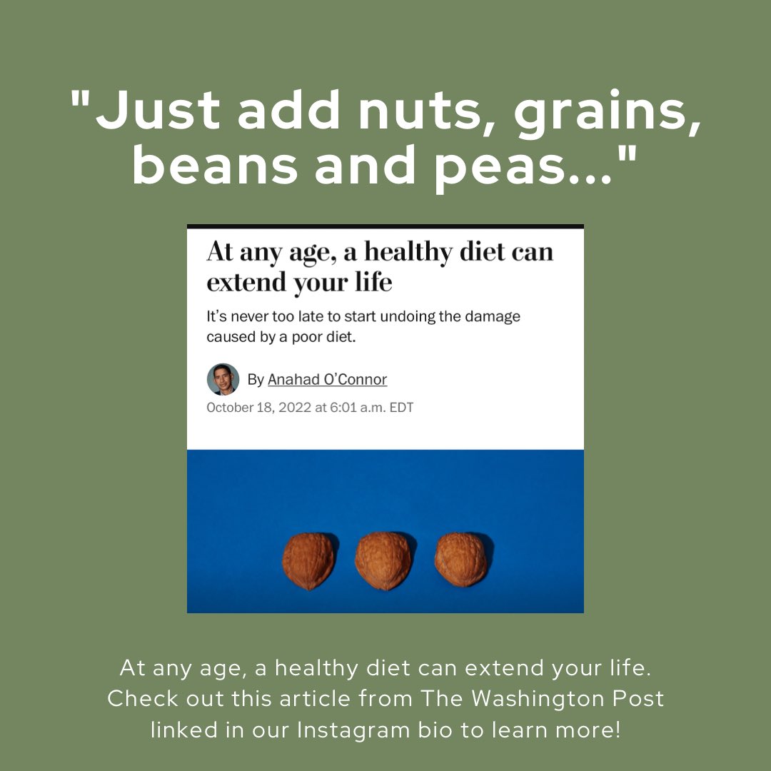 UAMSCulinaryMed's tweet photo. “Just add nuts, grains, beans and peas…”

https://t.co/n3JLvTNrWo (link also in our Instagram bio!)

#betterstateofhealth #culinarymedicine https://t.co/6KTFkJ0orm