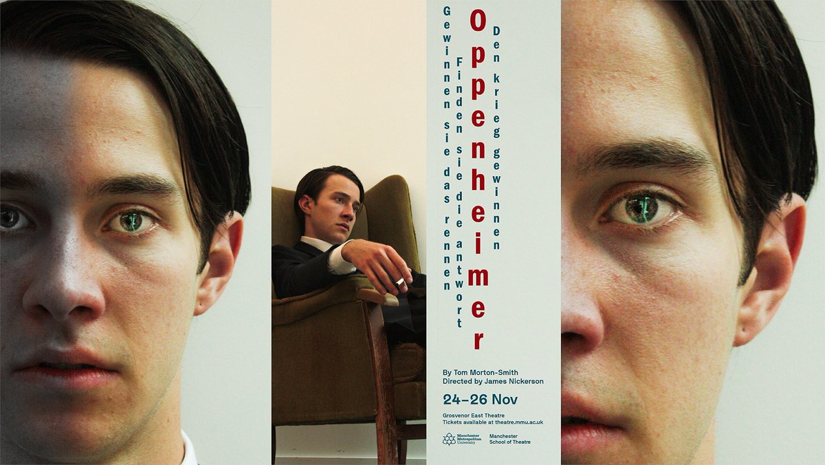 Join us for <a href="/MSTacting/">Manchester School of Theatre</a>’s production of Oppenheimer 🎭

Thursday 24 – Saturday 26 November 2022 📆

Written by @tommortonsmith and directed by James Nickerson, the show will run in our Grosvenor East Theatre. Get your tickets now - theatre.mmu.ac.uk/2022/oppenheim… ⚡️