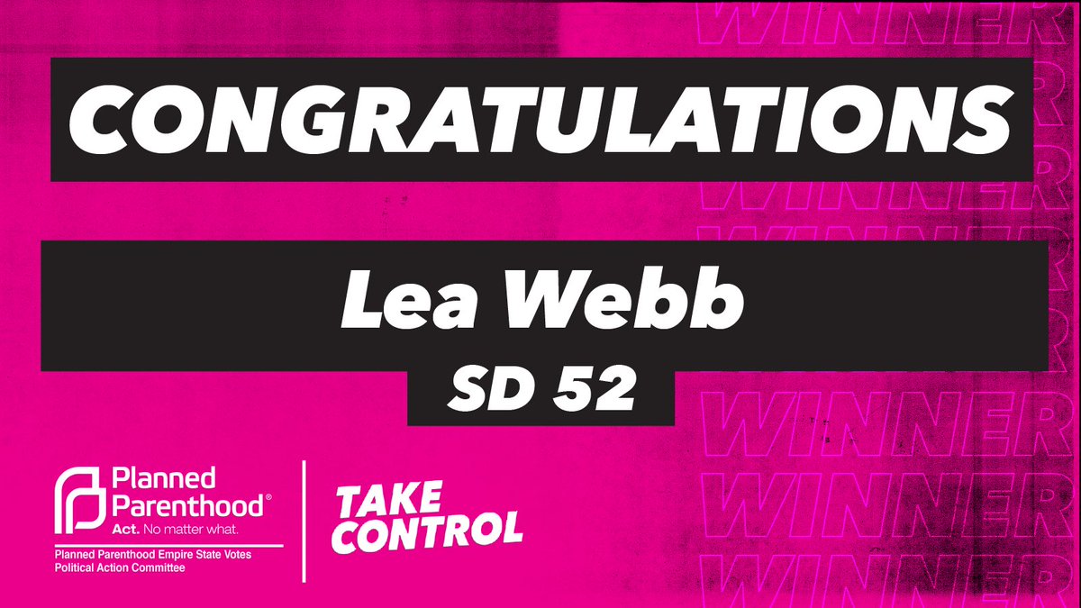 Congratulations, <a href="/leawebbforny/">Lea Webb</a>!