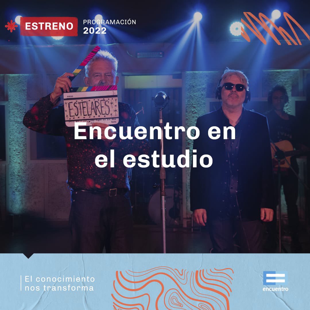 Estelares, Encuentro en el Estudio
Estreno: hoy miércoles a las 19:00
Repite, sábados a las 23:00,  lunes a las 10:30, domingos a las 14:30 y los martes a las 16:00
<a href="/estelares/">Estelares</a> <a href="/canalencuentro/">Canal Encuentro</a>