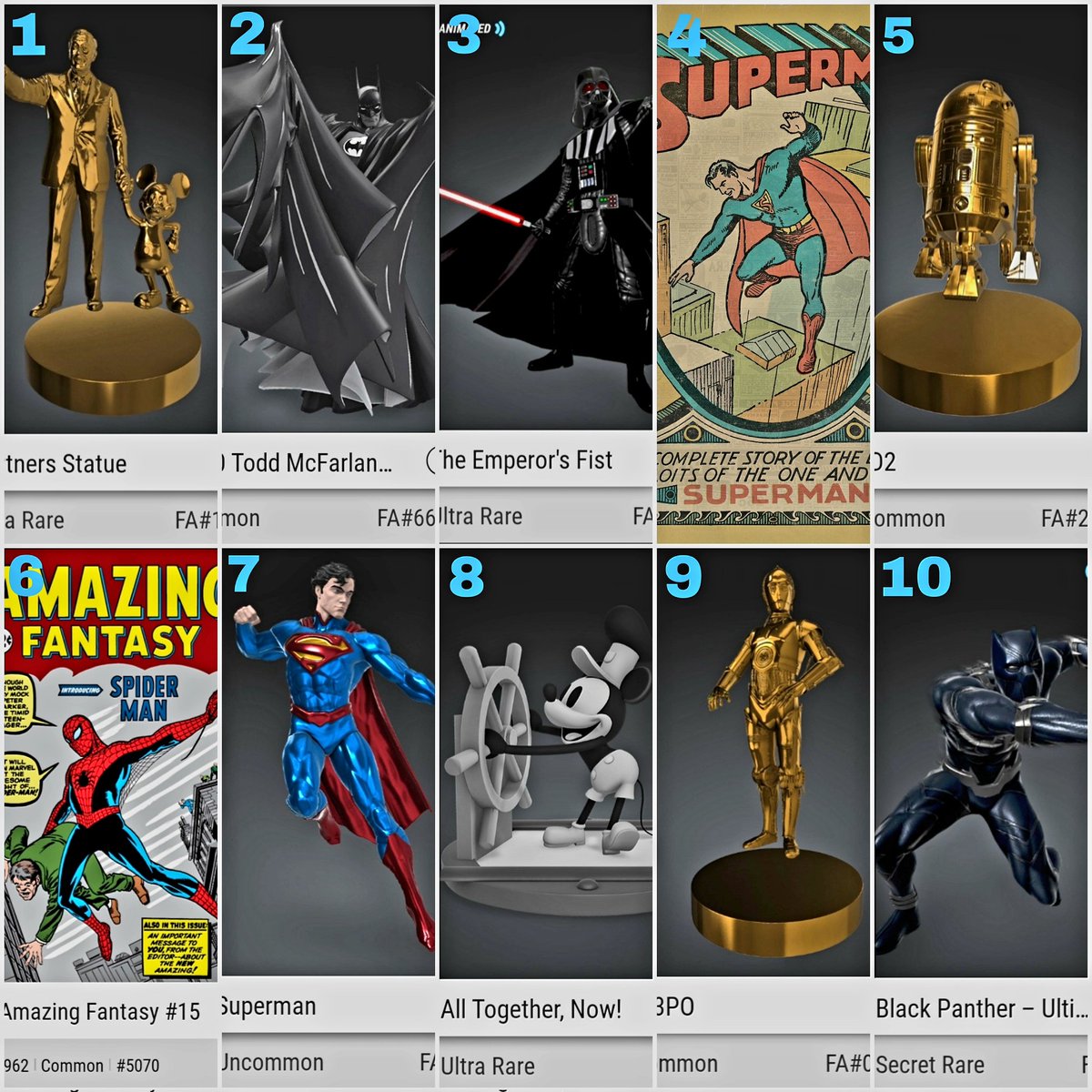 What a journey it's been! 🥳🎉 Today, in honor of my 1 yr <a href="/veve_official/">VeVe | Digital Collectibles</a> birthday, I've compiled my personal Top 10 owned Digital Collectibles (Long Term Potential). Given the 2 comics in the list are just commons, did I get my order right? 🤔🫰