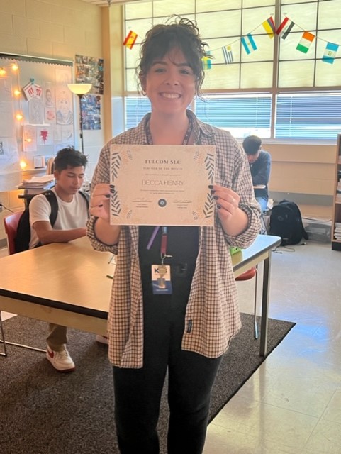 Our <a href="/FulComMagnet/">Academy of Communications</a> Teacher of the Month is @MsHenryFHS! Ms. Henry is an outstanding ELL teacher who truly loves her students and goes above and beyond to support them! Our school and SLC are lucky to have her.