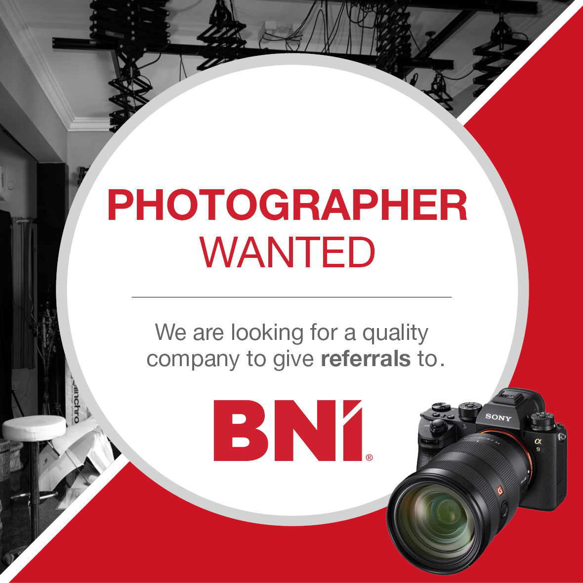 Nottingham_BNI's tweet photo. We are looking for a commercial #photographer to join our team, do you know one? #photography #business #networking https://t.co/kdNf1QE1iz