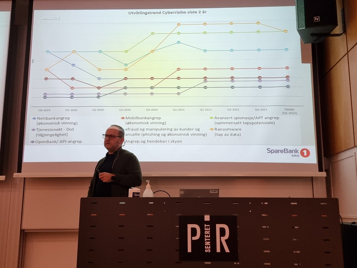 Anders Kringstad (@akringstad) on Twitter photo Nå på <a href="/dndtrdinfosec/">DnD/TRD InfoSec</a> medlemsmøte i #Trondheim; Ståle Risem-Johansen fra <a href="/SpareBank1SMN/">SpareBank 1 SMN</a> om "The Human Factor in Cybersecurity".
#DigitaltBankran #infosecno #ITsikkerhetsfolket <a href="/DND_Norge/">DND_Norge</a> Nå på <a href="/dndtrdinfosec/">DnD/TRD InfoSec</a> medlemsmøte i #Trondheim; Ståle Risem-Johansen fra <a href="/SpareBank1SMN/">SpareBank 1 SMN</a> om "The Human Factor in Cybersecurity".
#DigitaltBankran #infosecno #ITsikkerhetsfolket <a href="/DND_Norge/">DND_Norge</a>