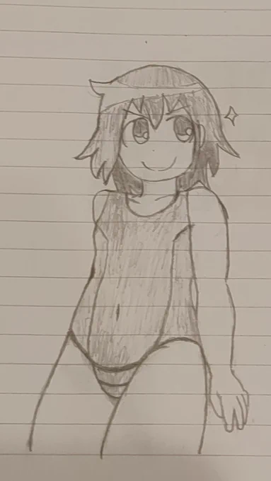 #キルミーベイベーアナログで描いたのをデジタルで写し描きシリーズ二枚目は元絵 