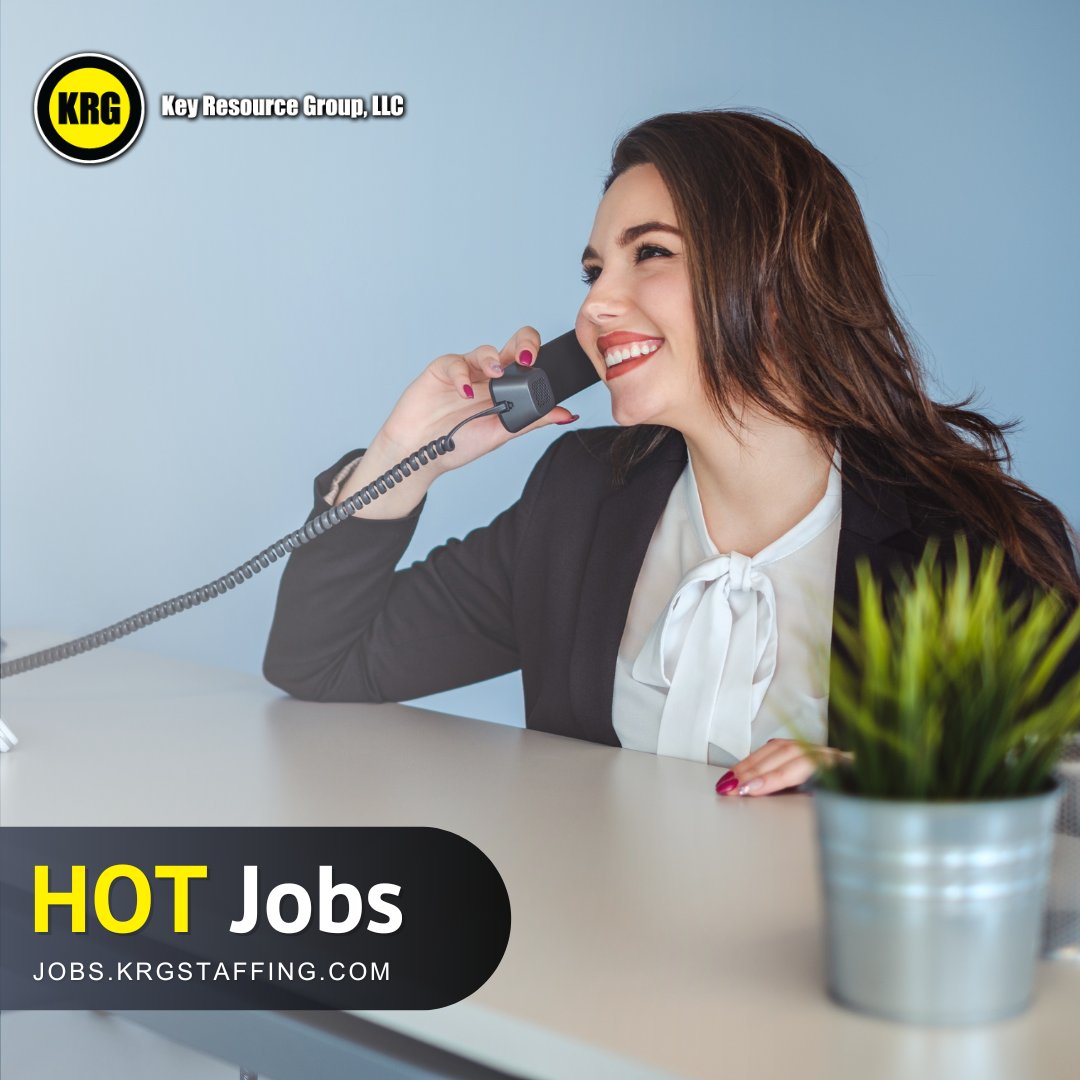 KRGStaffing's tweet photo. View our hot jobs!
We place direct hire, temp to hire, and contract in the administrative industry.
Checkout out hot jobs here: https://t.co/mPQwRCwyUN
#KRG #KeyResourceGroup #RightPath #NewJob #WeWillHelpYou #ElevateYourCareer #TheRightJobIsKey #BuffaloTalent #Hiring https://t.co/wnwQFuVofV