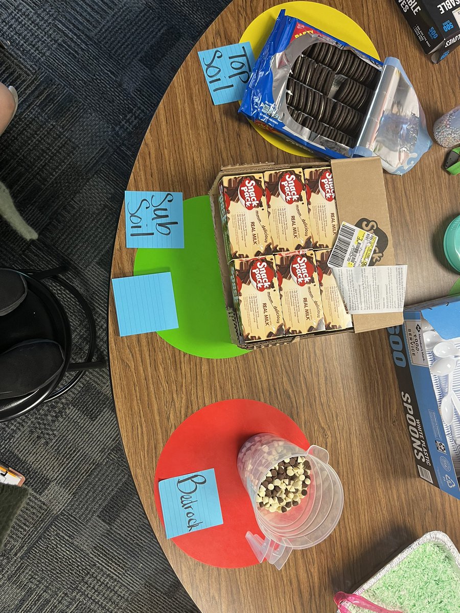 Netto1433's tweet photo. Learning about the layers of soil in Science! And what a better way to learn? By engaging and building the layers out of chocolate and other ingredients! ❤️@BurnetColts @ECISDScience #layersofsoil https://t.co/hRRd2ej30c