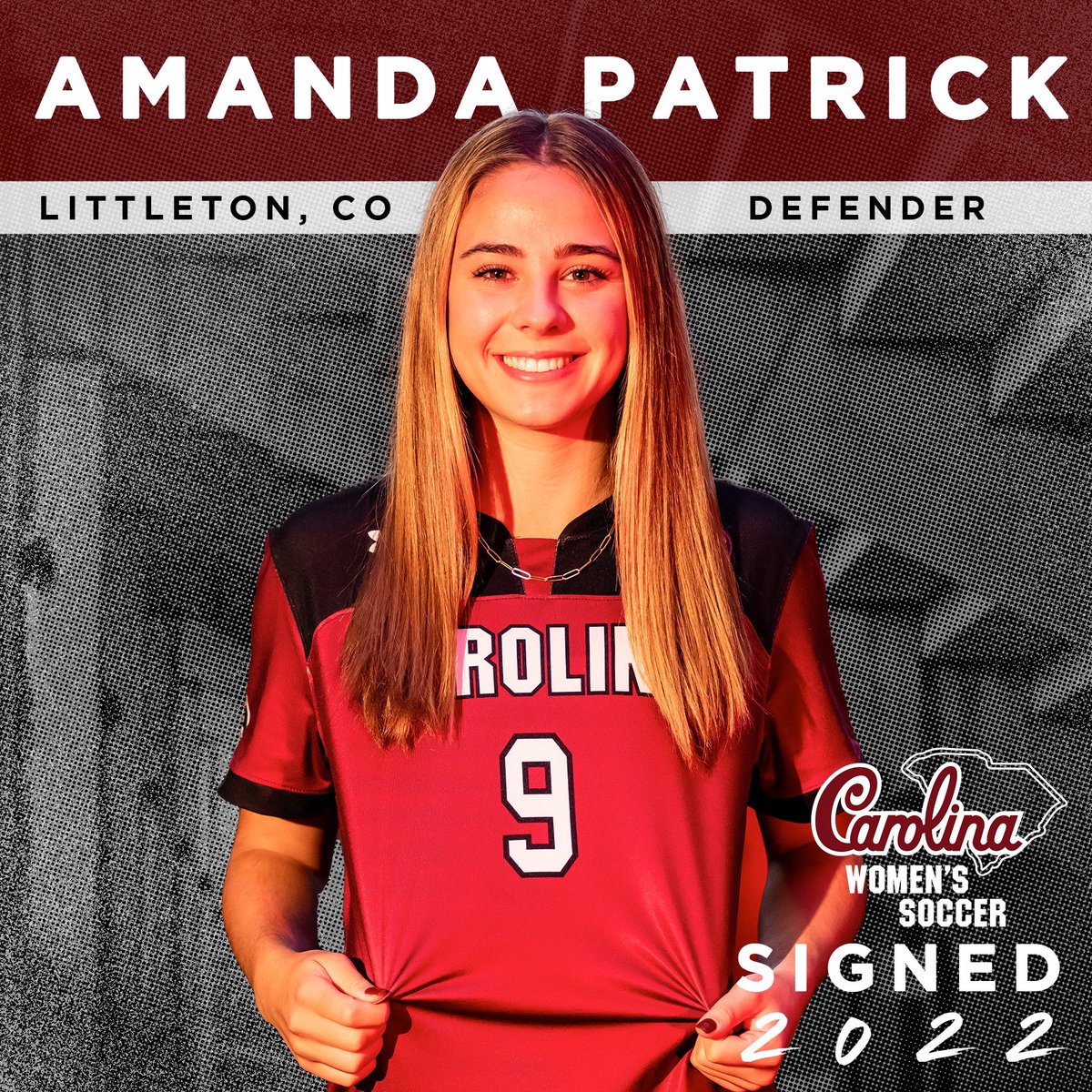 GamecockWSoccer's tweet photo. From Littleton CO, we are excited to announce @amandapat17 as a Gamecock #welcomehome https://t.co/tkzex68l4K