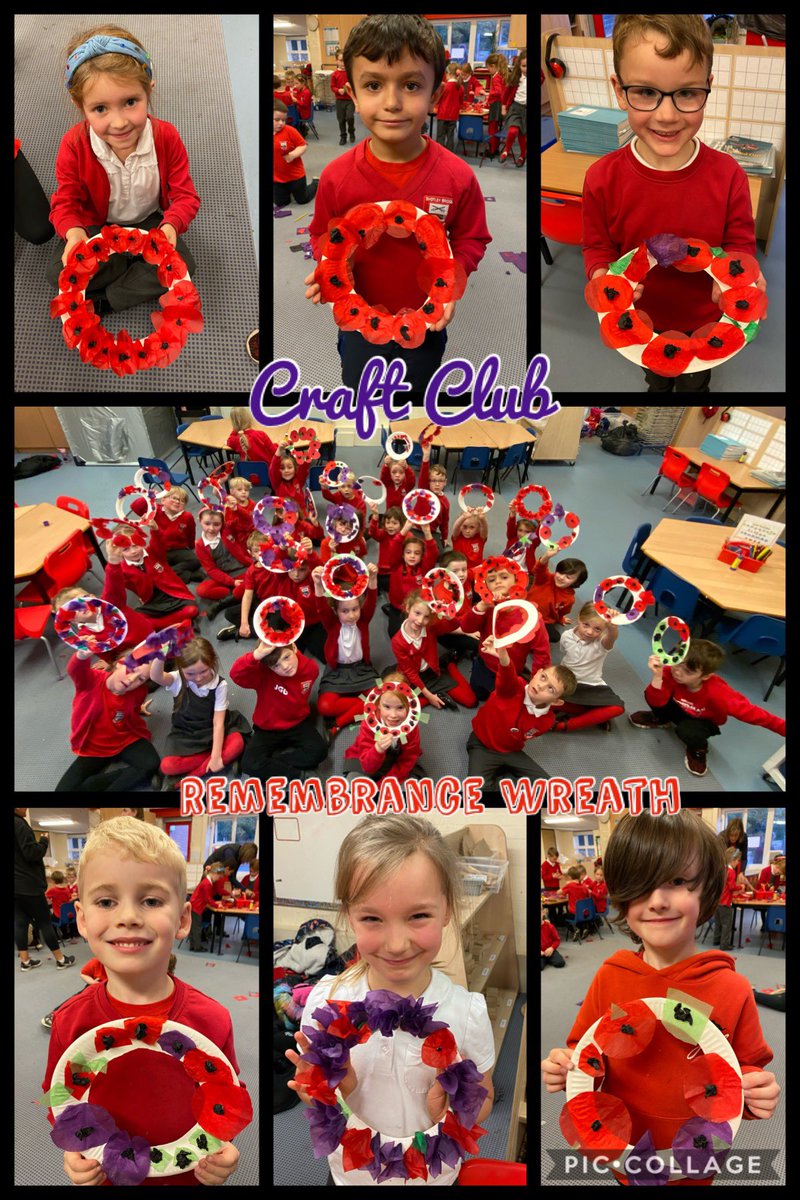 KS1 got crafty in their first week at Craft Club! 👩🏼‍🎨👨🏻‍🎨

We created some beautiful Remembrance Wreaths this week. 🔴🟣

Keep your eyes peeled for next weeks creations! 👀