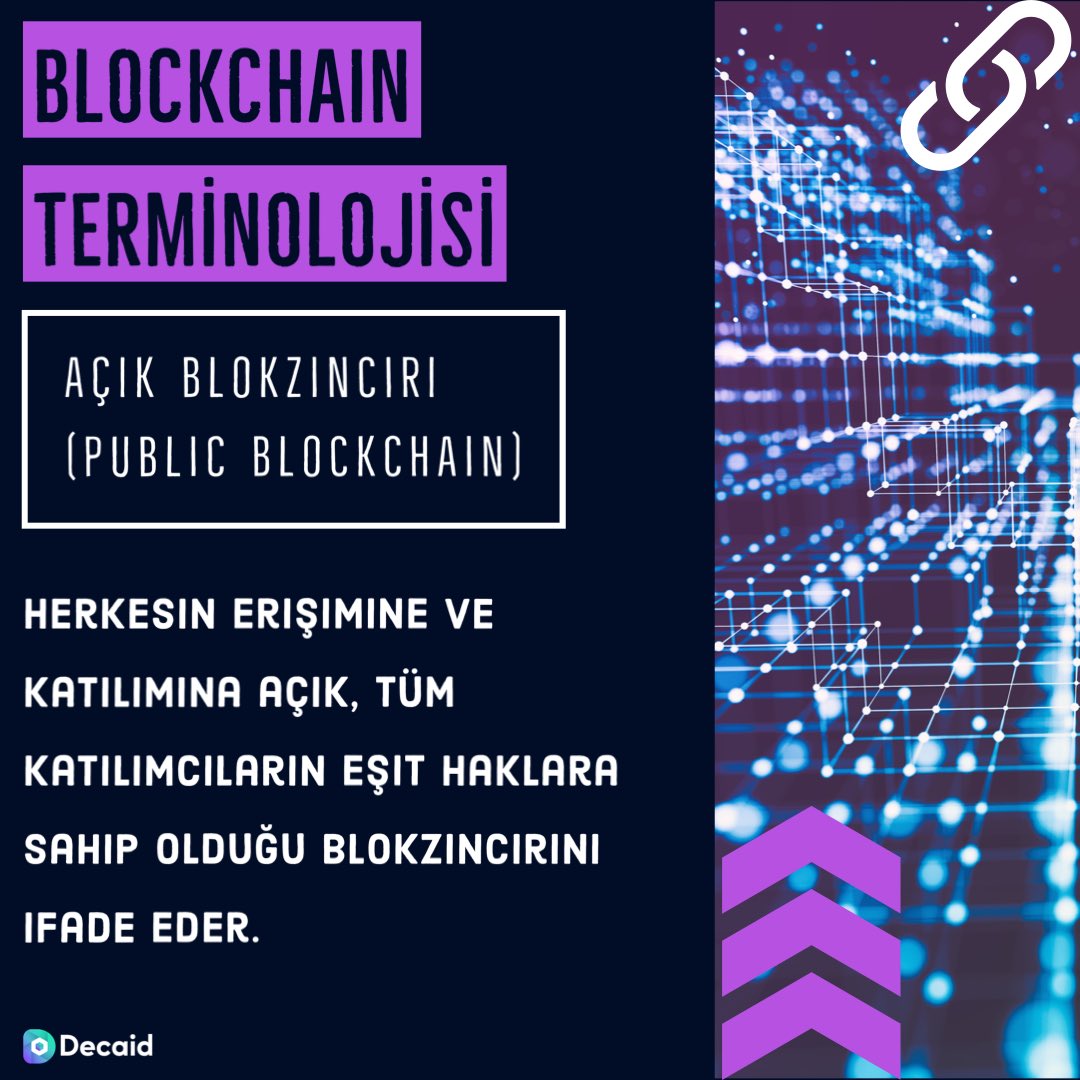 Trioblockchain's tweet image. Blockchain Terminolojisi 

- Açık Blokzinciri 
(Public Blockchain)? 

#decaid #blockchain #blockchaintechnology #web3 #web3community #nft #nftcommunity #smartcontracts #akıllıkontrat #blokzincir #yazılım #software #developer #finans #teknoloji #bitcoin #ethereum #borsa #trade