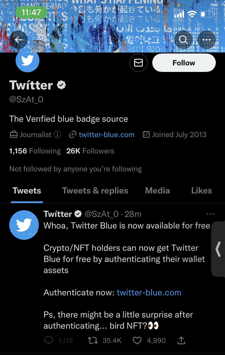 This fake twitter account is impersonating twitter corporate with a newly purchased check mark