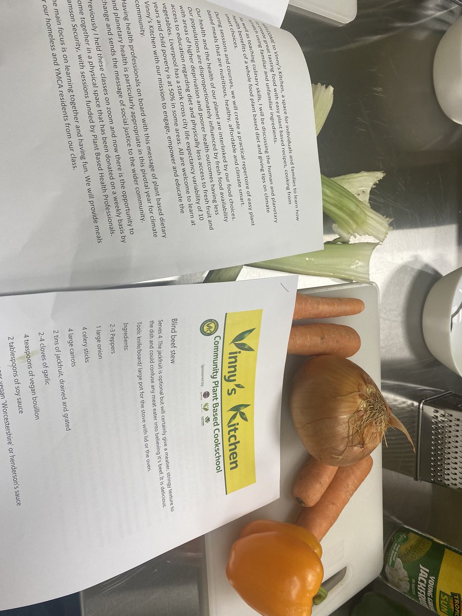 drbryceevans's tweet photo. Healthy Cookery instruction for 9 and 10 year-old school kids by Dr Hayley Tait here at Vinny’s Kitchen - Community Plant-Based Cookschool - Wavertree, Liverpool @HealthHob https://t.co/yfgjMFmRrv