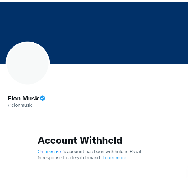 PrDanielBorges's tweet photo. @elonmusk This is the Tweet. If you post anything the Supreme Court does not like, this is what they do with your account. This is what is happening in Brazil. Watch out, sir. https://t.co/p4EkJYGfZD